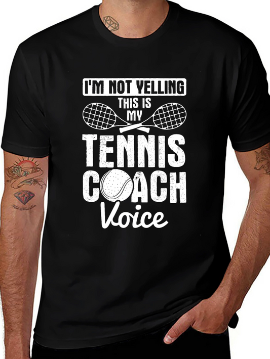 Tennis Coach Voice Graphic Tee - Funny Tennis T-Shirt