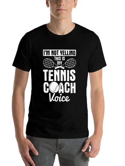 Tennis Coach Voice Graphic Tee - Funny Tennis T-Shirt