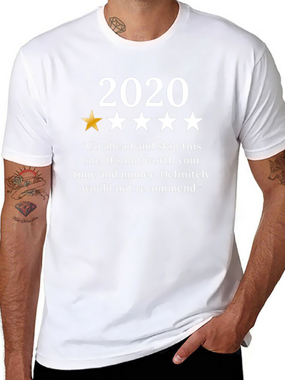 2020 One Star Review T-Shirt - Funny Year Review Tee