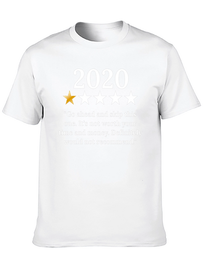 2020 One Star Review T-Shirt - Funny Year Review Tee