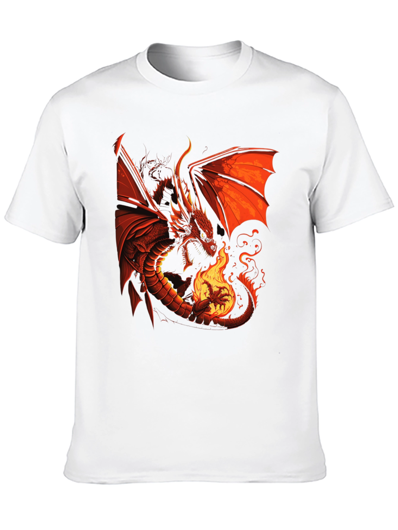 Fiery Dragon Graphic T-Shirt - Bold Statement Tee