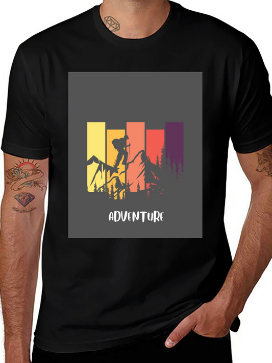 Adventure Graphic Tee - Mountain Climbing Design
