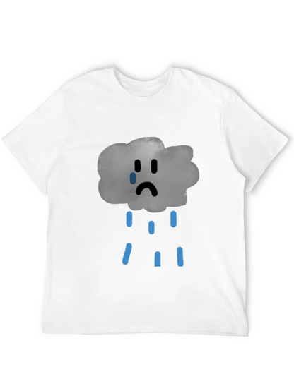 Sad Cloud Graphic Tee - Unisex Black T-Shirt
