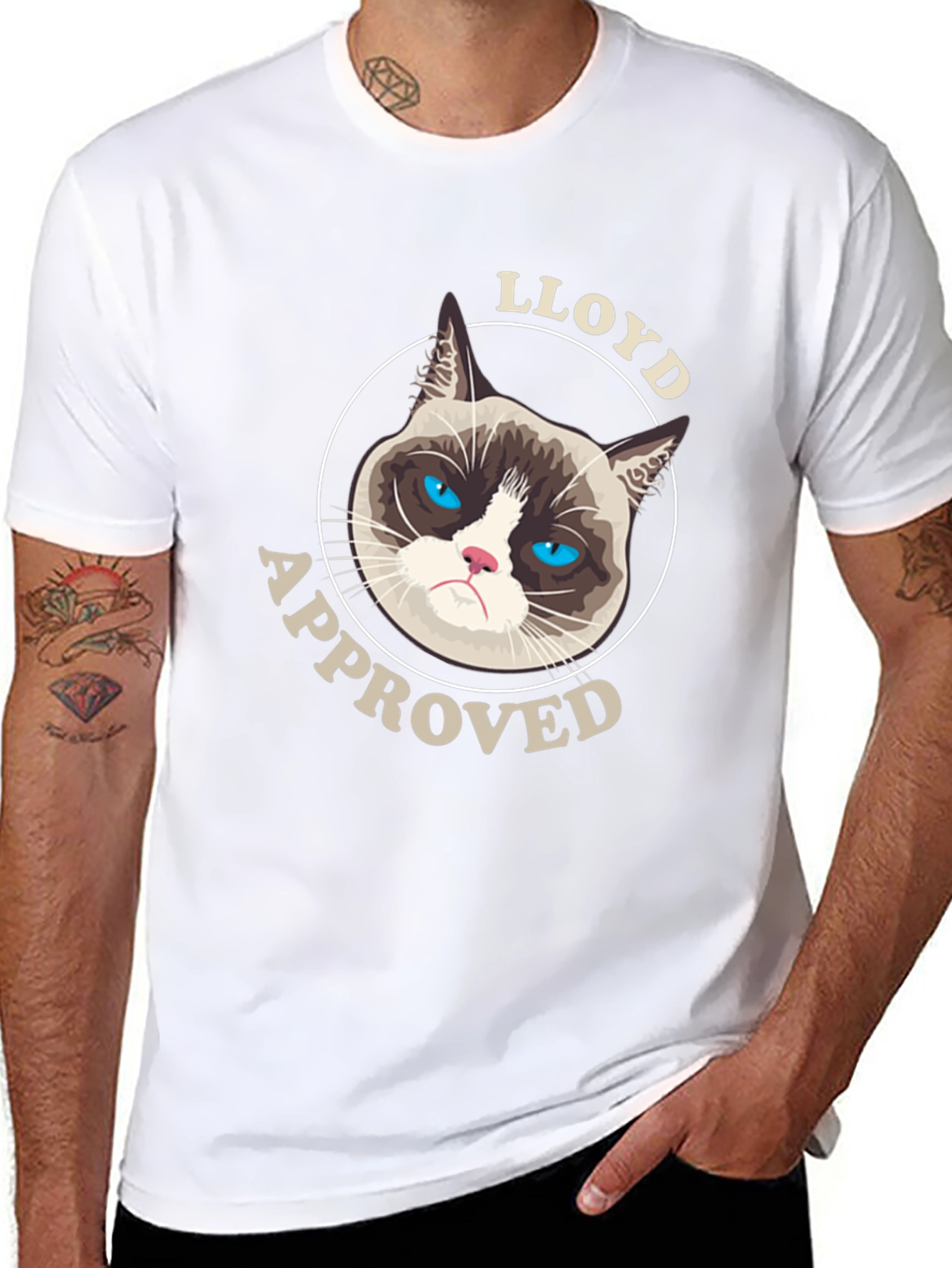 Grumpy Cat Lloyd Approved Black T-Shirt