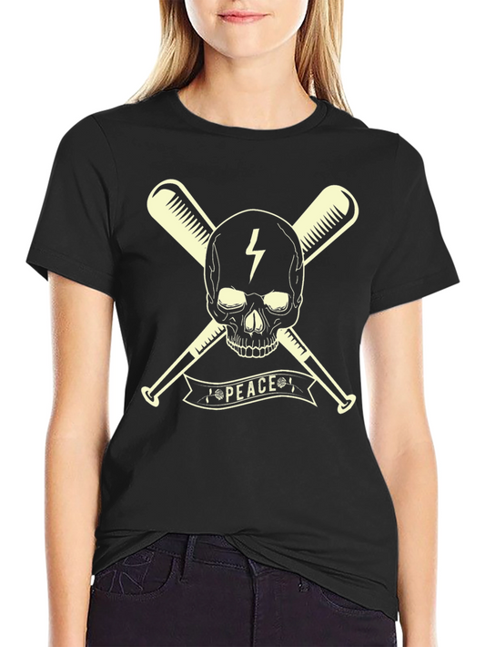 Skull & Bats Peace Graphic T-Shirt