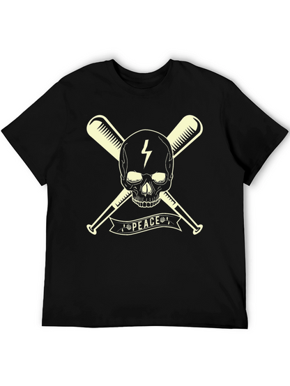 Skull & Bats Peace Graphic T-Shirt