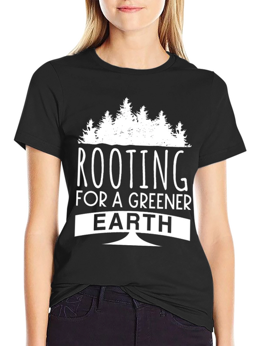 Rooting for a Greener Earth Graphic Tee - Black