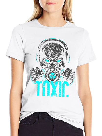 Toxic Graphic Tee - Skull Gas Mask Design