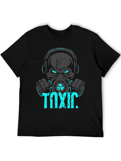 Toxic Graphic Tee - Skull Gas Mask Design