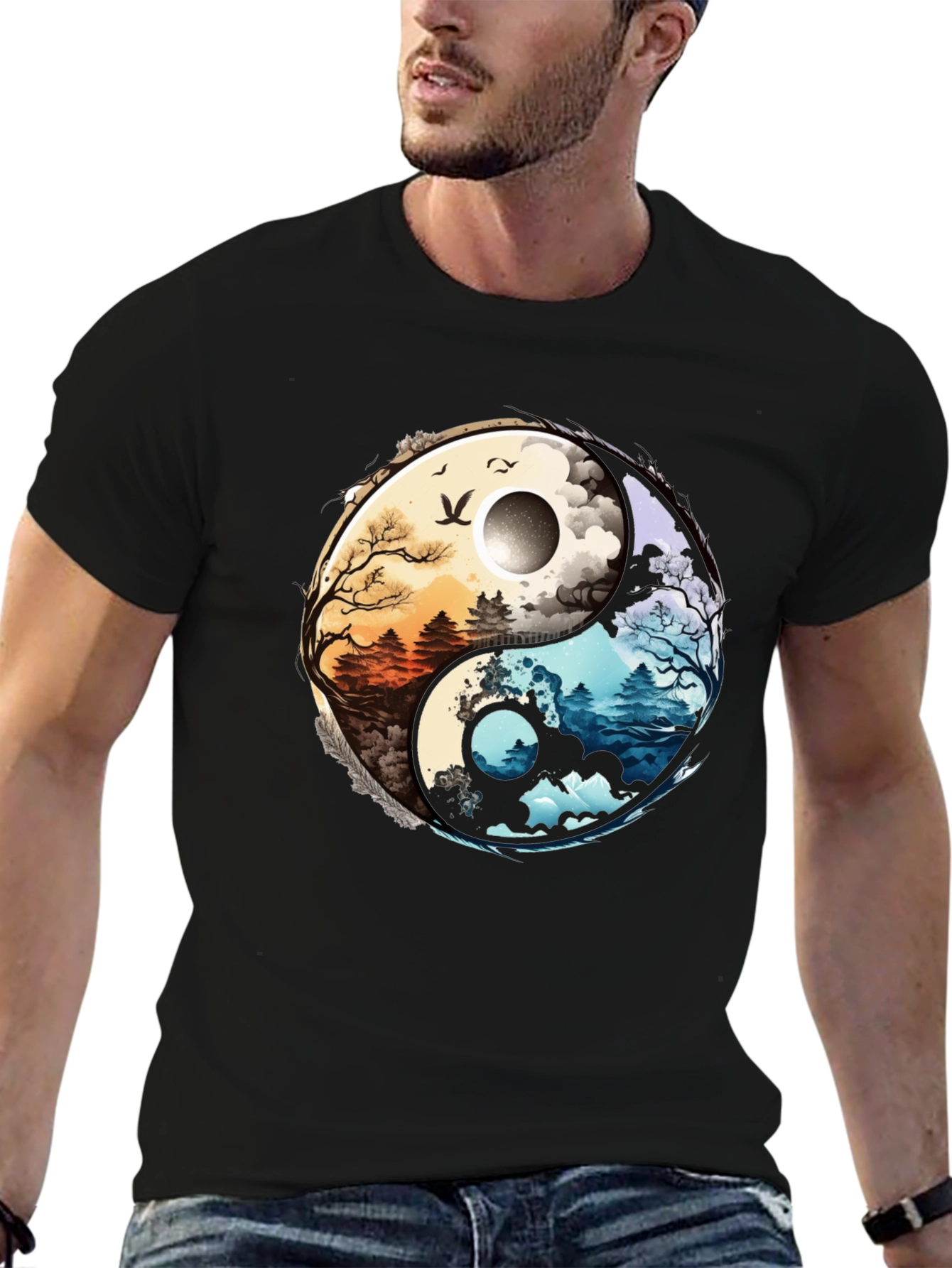 Yin Yang Nature Graphic Tee