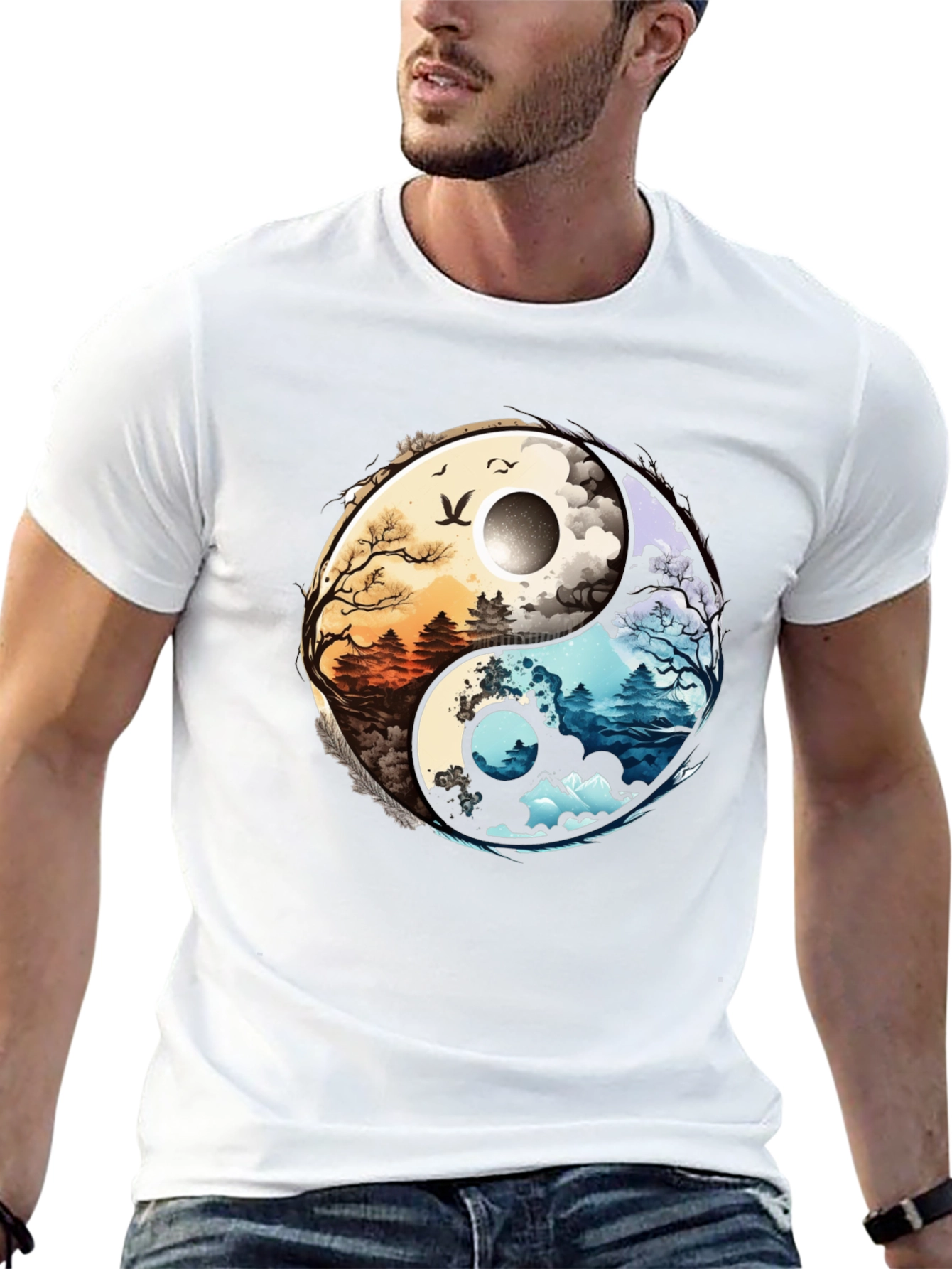 Yin Yang Nature Graphic Tee