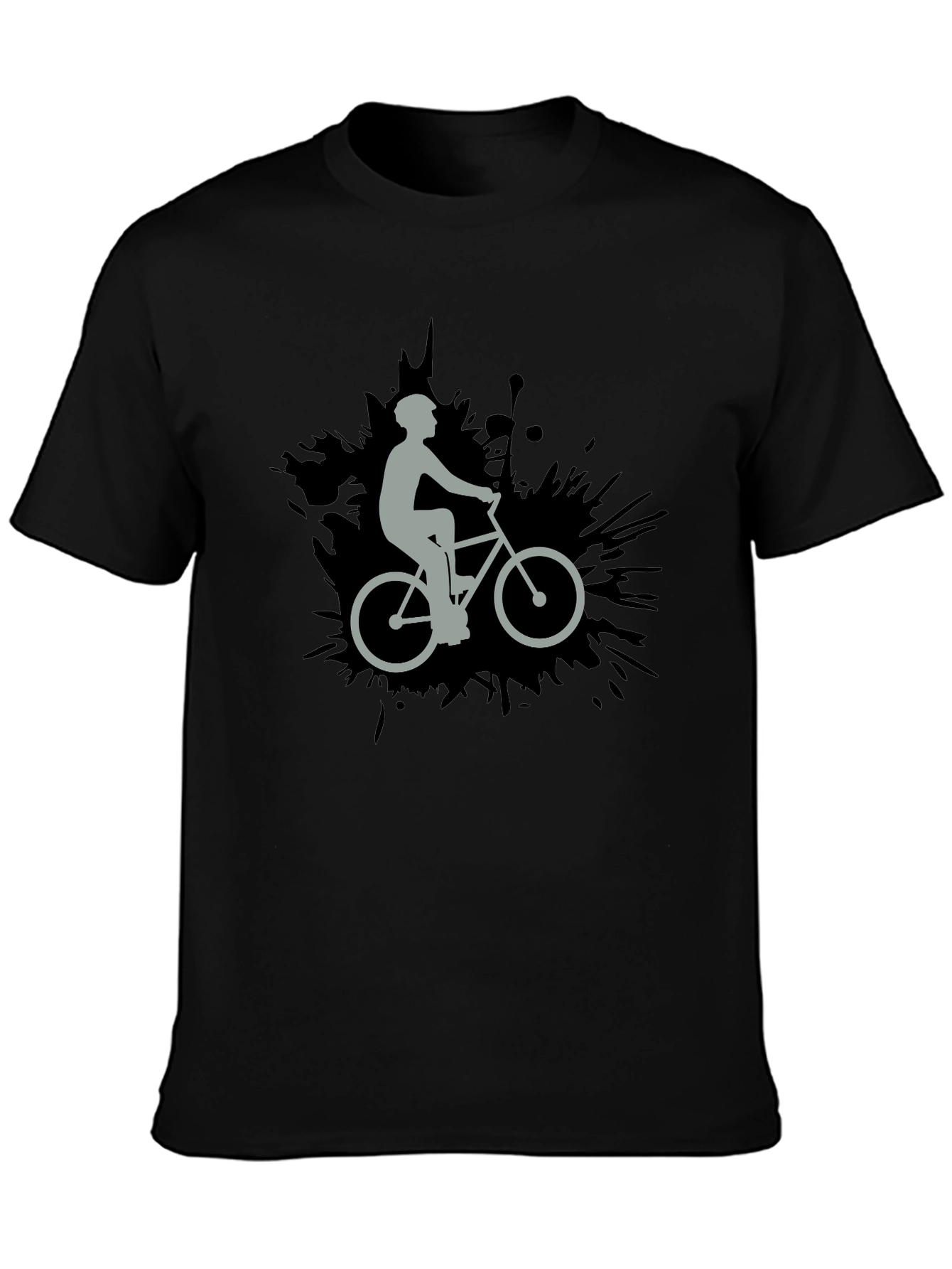 Cyclist Graphic Black T-Shirt