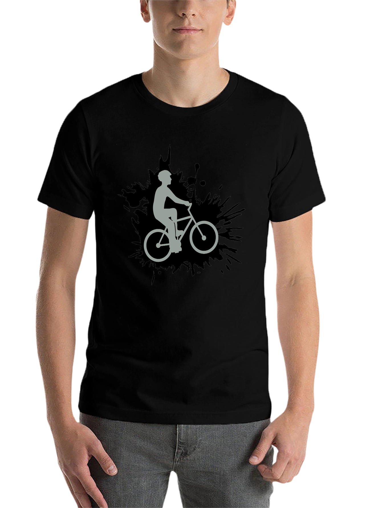 Cyclist Graphic Black T-Shirt