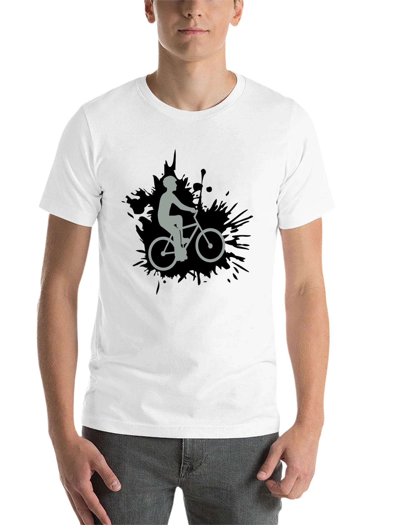 Cyclist Graphic Black T-Shirt