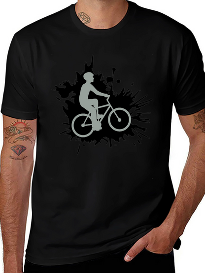 Cyclist Graphic Black T-Shirt