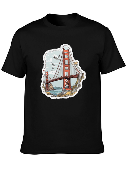 Golden Gate Bridge Graphic Tee - Black T-Shirt