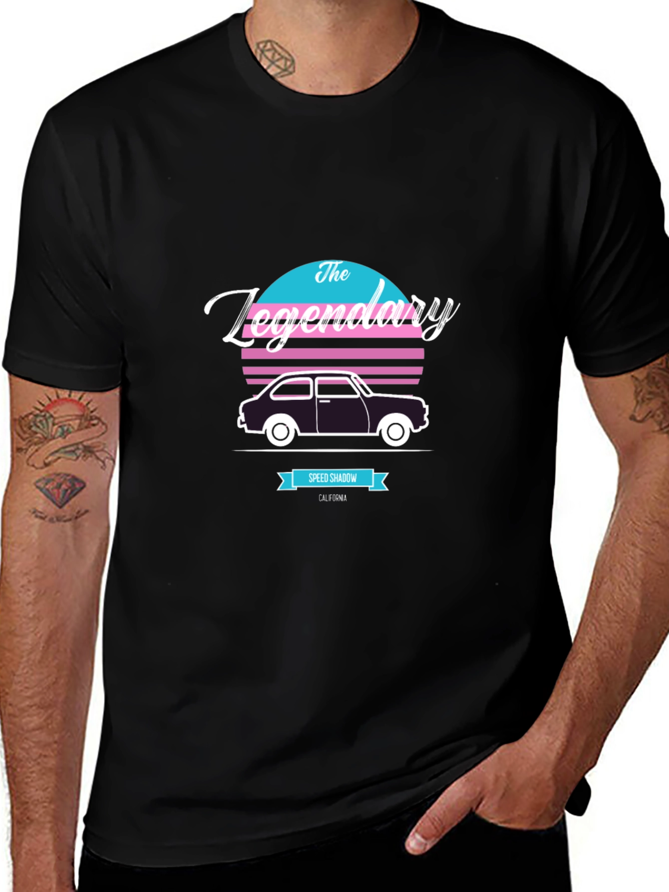 The Legendary Speed Shadow Retro Car T-Shirt