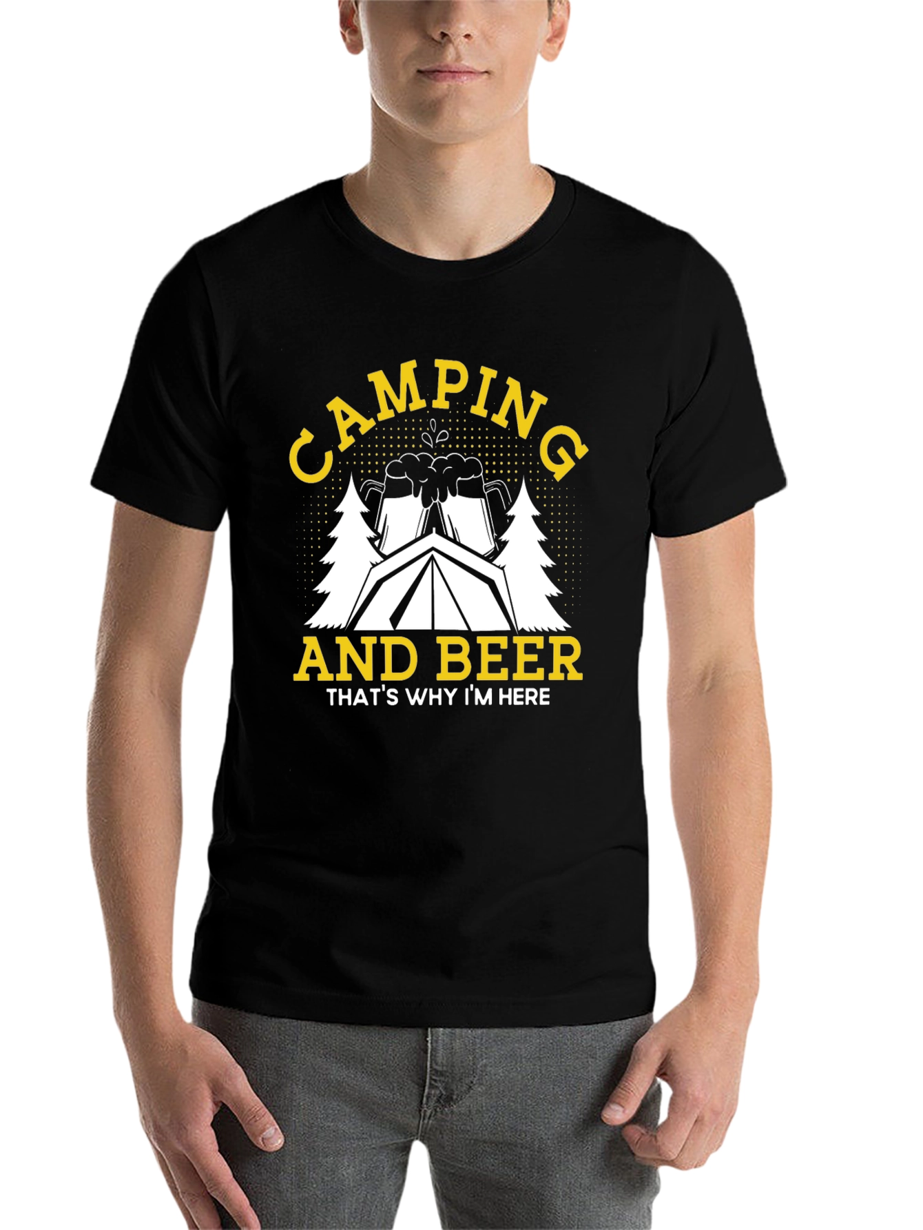 Camping and Beer T-Shirt - Why Im Here