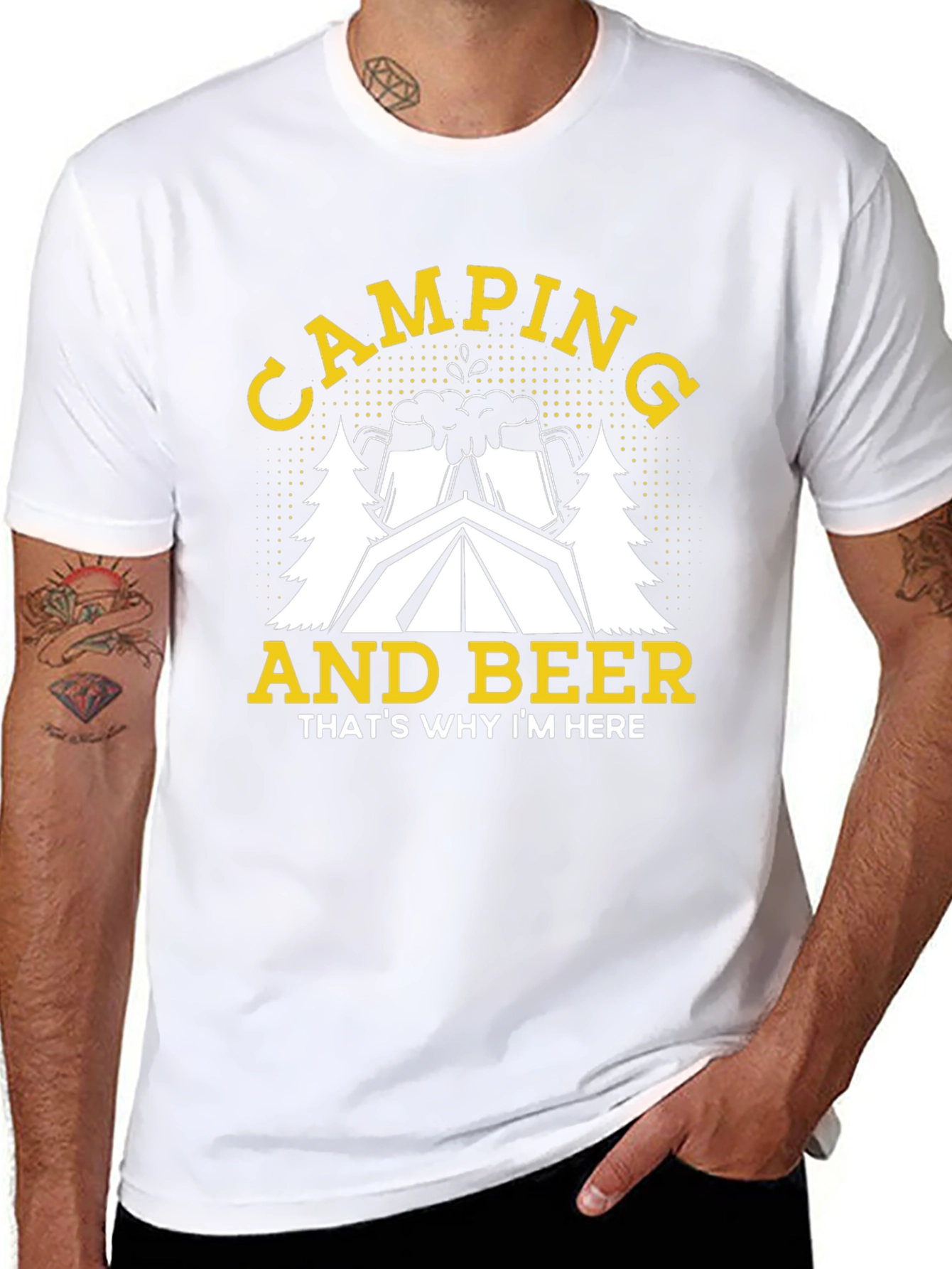 Camping and Beer T-Shirt - Why Im Here