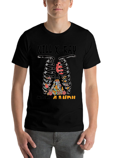 X-Ray Skeleton Candy Heart Graphic T-Shirt
