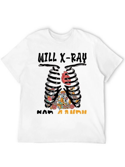 X-Ray Skeleton Candy Heart Graphic T-Shirt