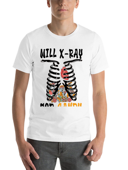 X-Ray Skeleton Candy Heart Graphic T-Shirt