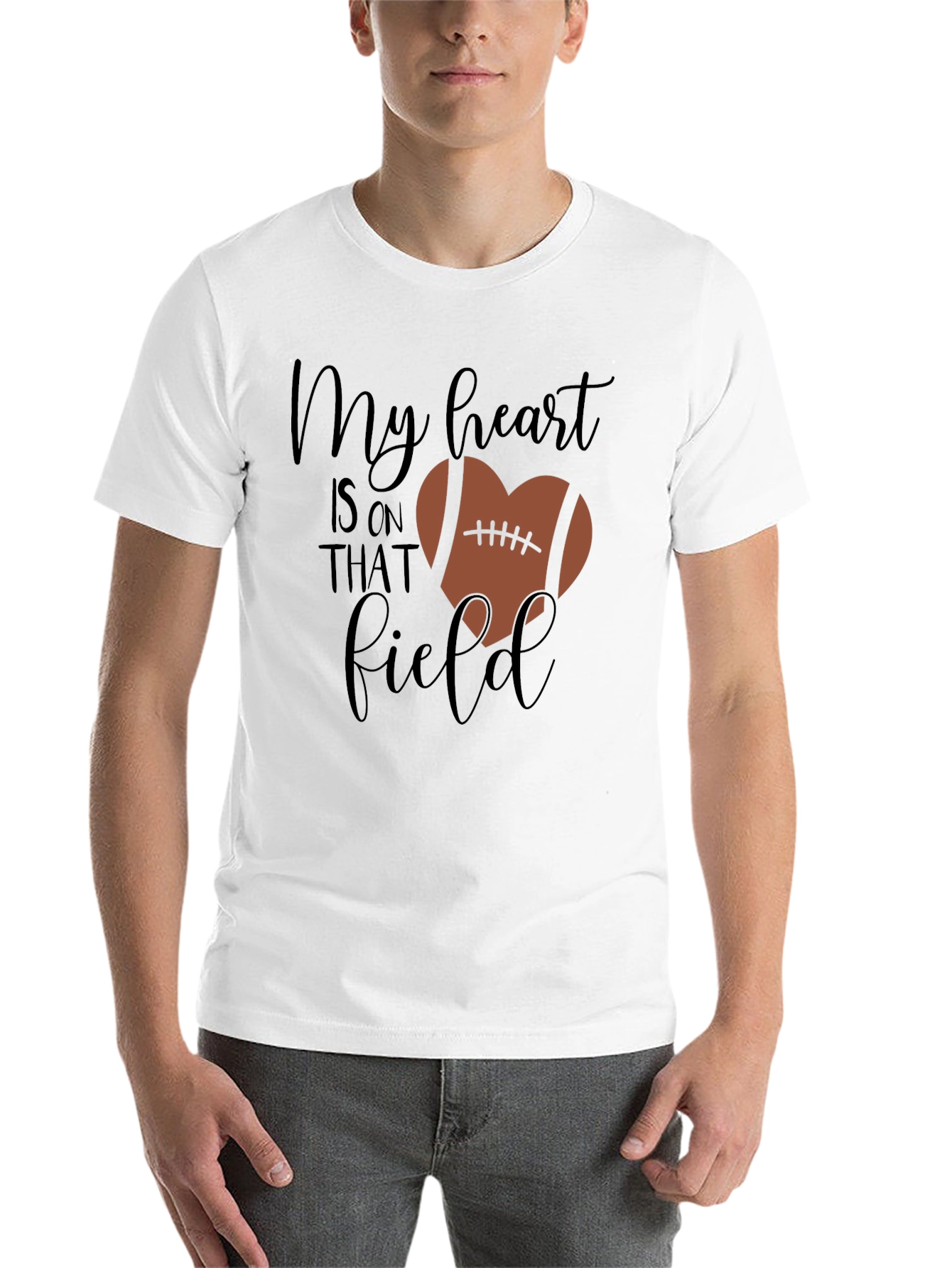 My Heart Is On That Field Football Heart Shirt