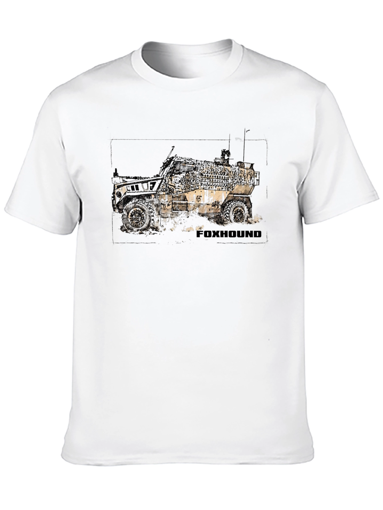 Foxhound Vehicle Graphic Tee - Black Cotton