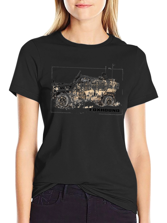 Foxhound Vehicle Graphic Tee - Black Cotton