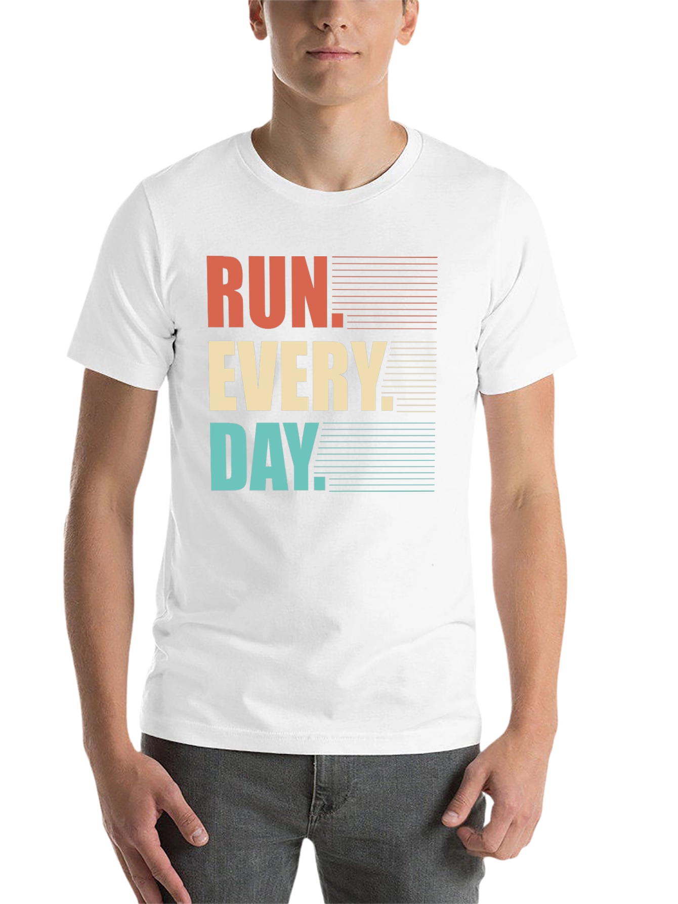 Run Every Day Graphic Tee - Retro Style