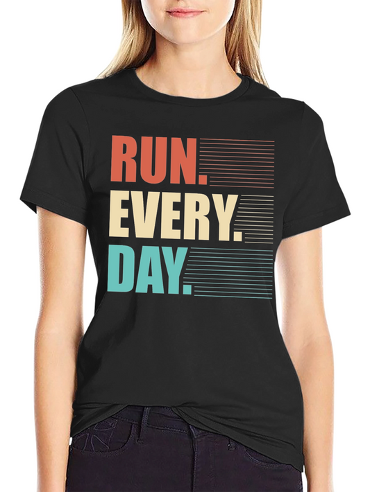 Run Every Day Graphic Tee - Retro Style