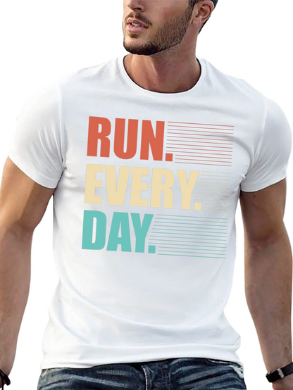 Run Every Day Graphic Tee - Retro Style