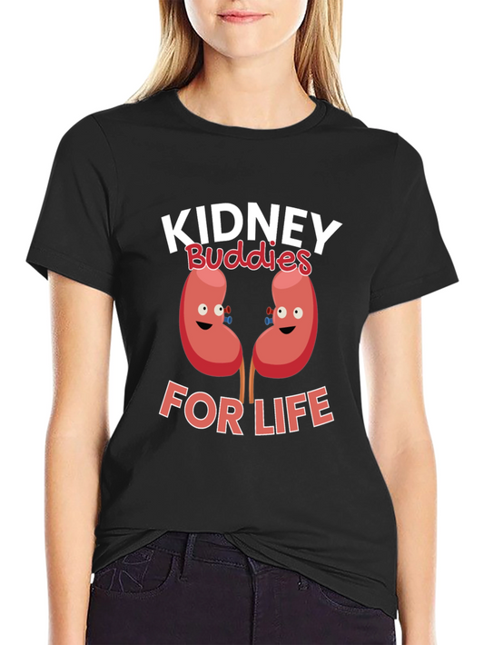 Kidney Buddies For Life Black T-Shirt