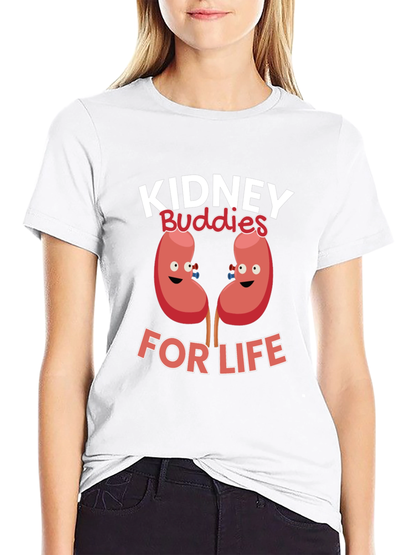 Kidney Buddies For Life Black T-Shirt