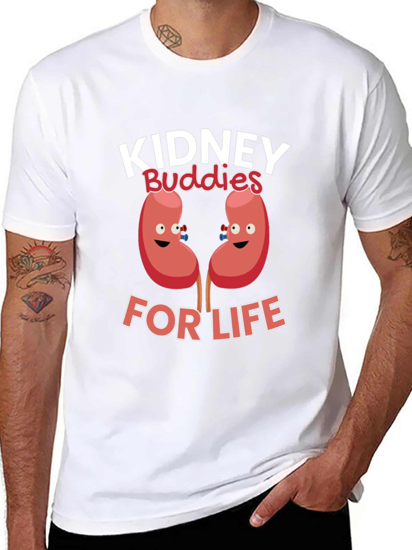 Kidney Buddies For Life Black T-Shirt