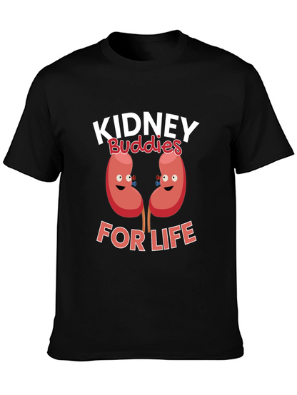 Kidney Buddies For Life Black T-Shirt