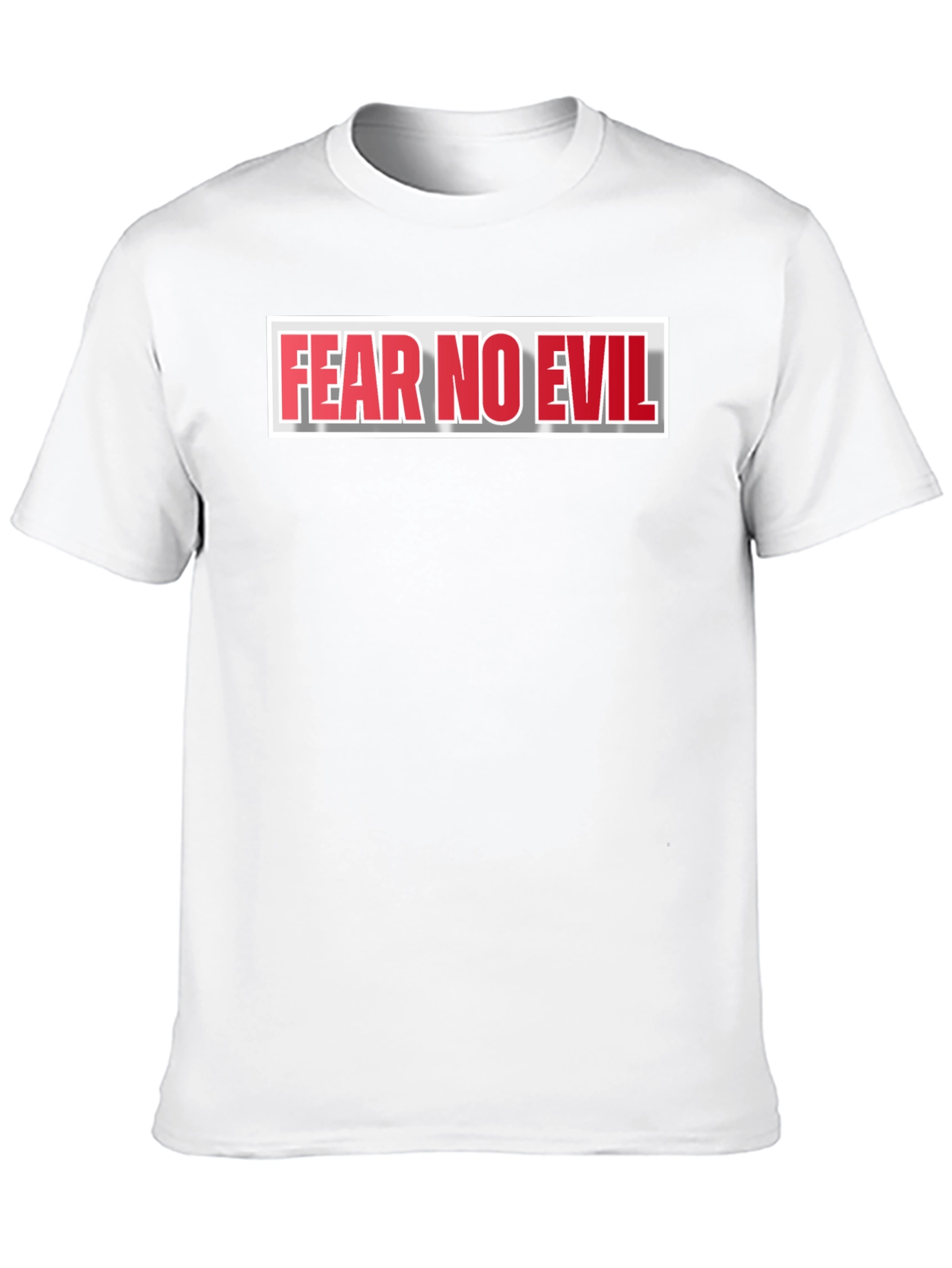 Fear No Evil Graphic Print Black T-Shirt