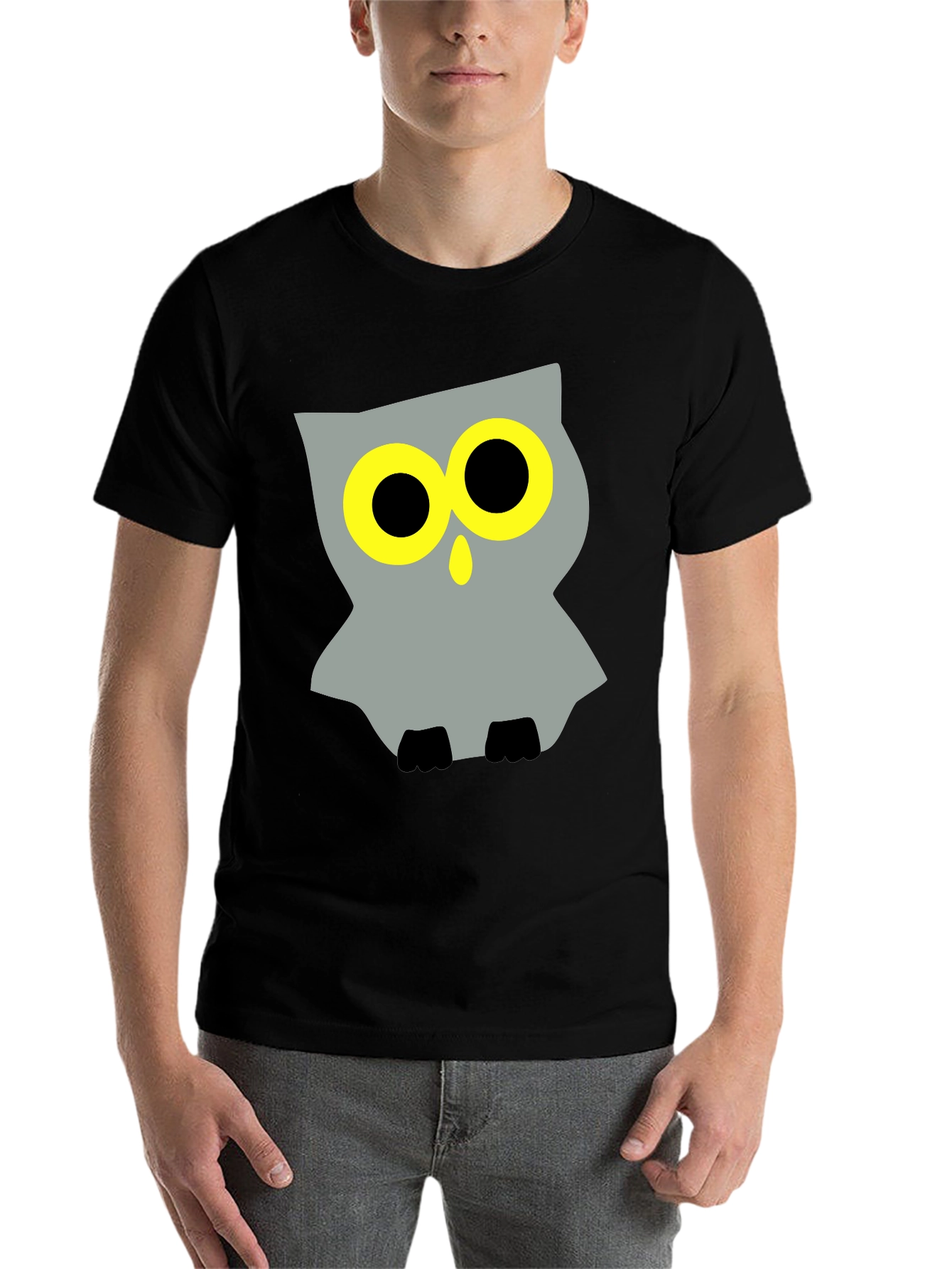 Cool Owl Graphic Black T-Shirt