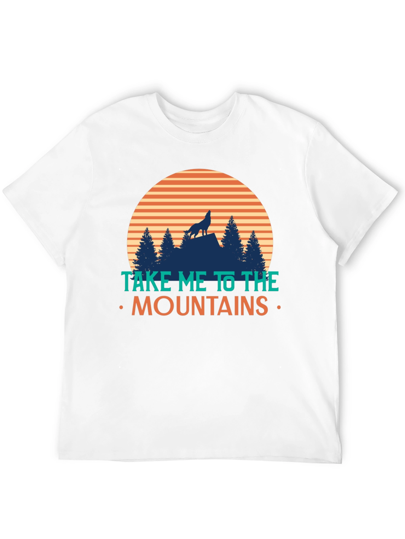 Take Me To The Mountains T-Shirt - Wolf Design