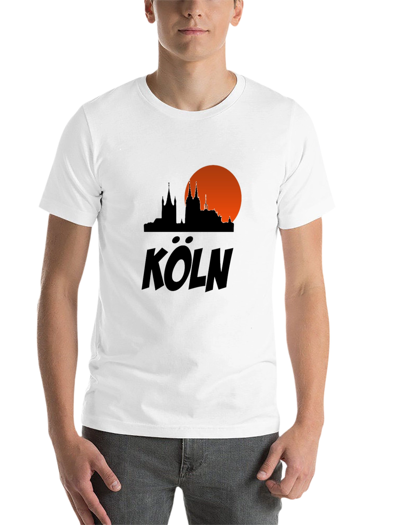 Cologne Skyline T-Shirt - Black Cityscape Tee