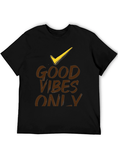 Good Vibes Only Black Graphic T-Shirt