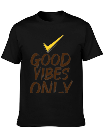 Good Vibes Only Black Graphic T-Shirt