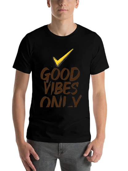 Good Vibes Only Black Graphic T-Shirt