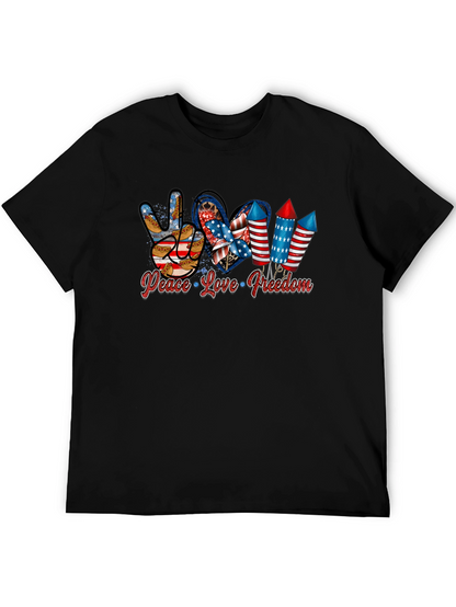 Peace Love Freedom Patriotic T-Shirt