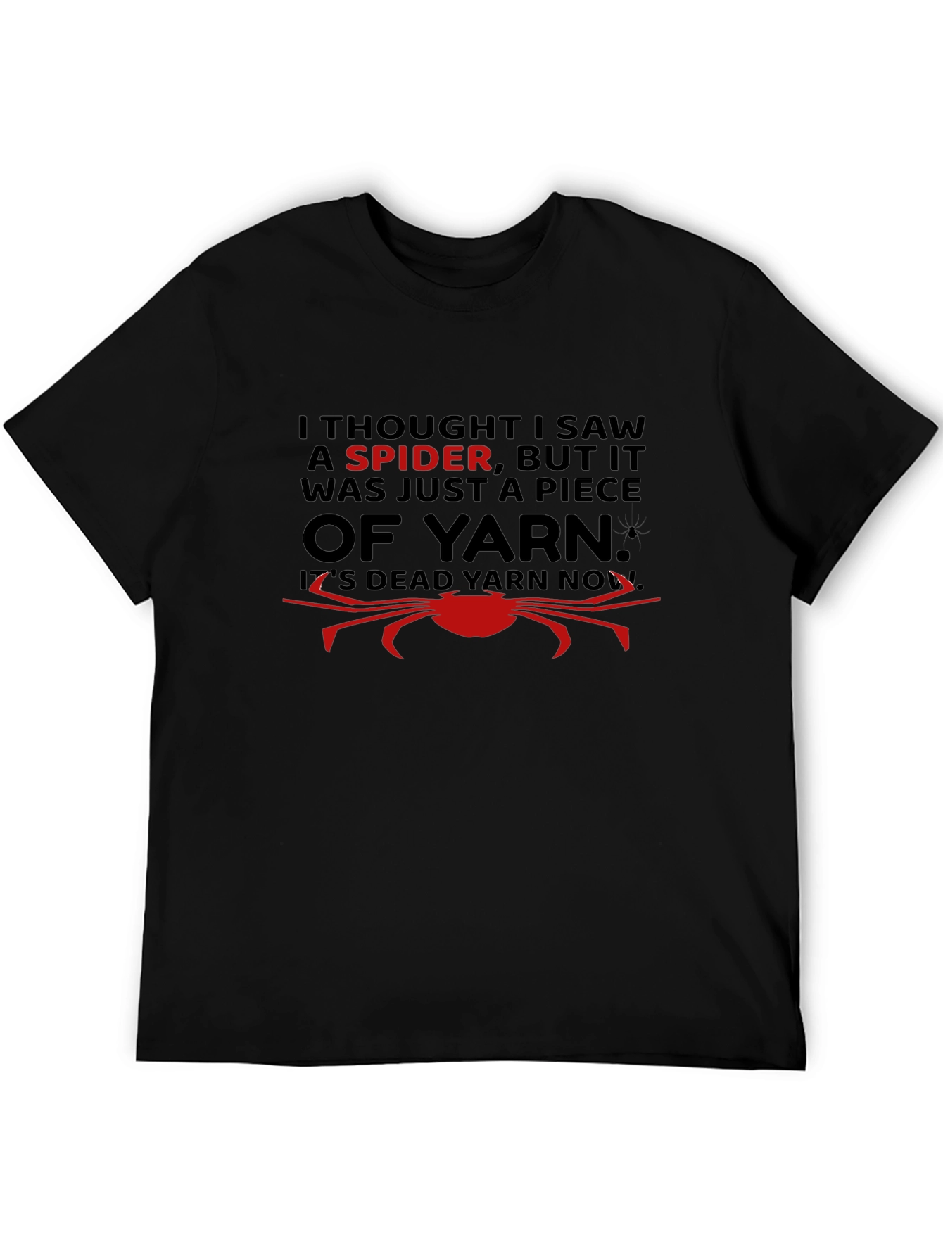 Funny Spider Yarn Graphic T-Shirt