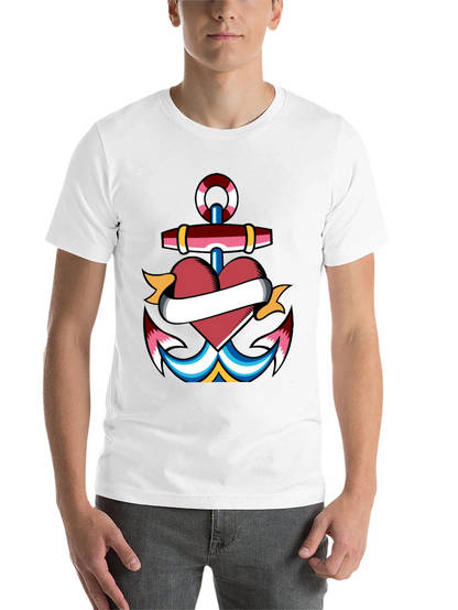 Anchor Heart Tattoo Graphic T-Shirt