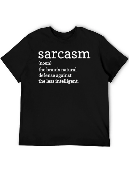 Sarcasm Definition Graphic T-Shirt - Black