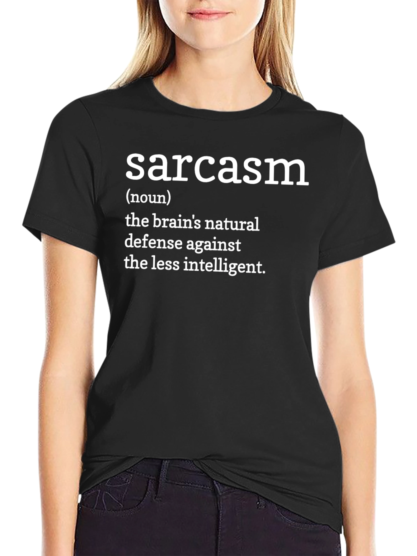 Sarcasm Definition Graphic T-Shirt - Black
