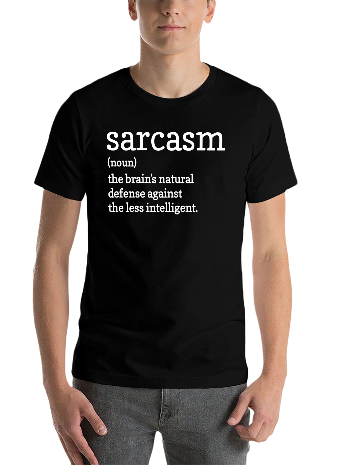 Sarcasm Definition Graphic T-Shirt - Black