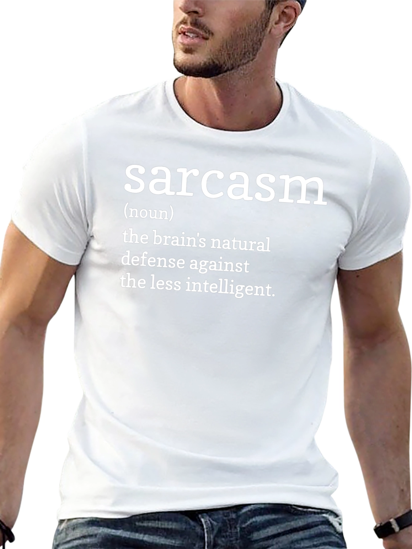 Sarcasm Definition Graphic T-Shirt - Black